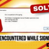 Error Encountered While Signing PDF