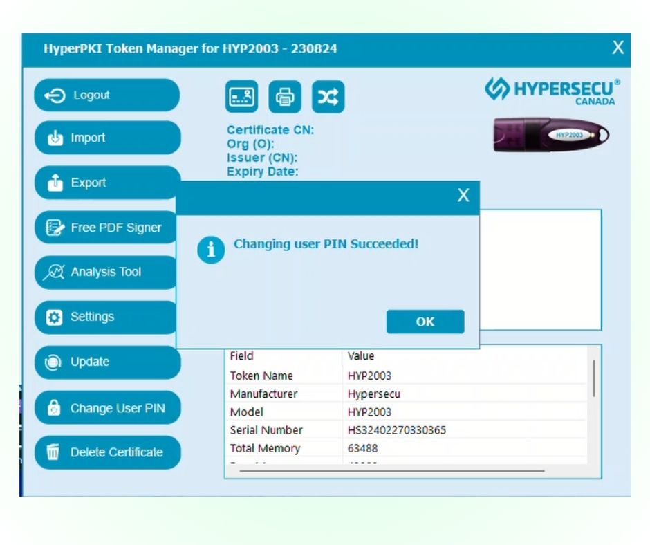 How to unlock Epass2003 token