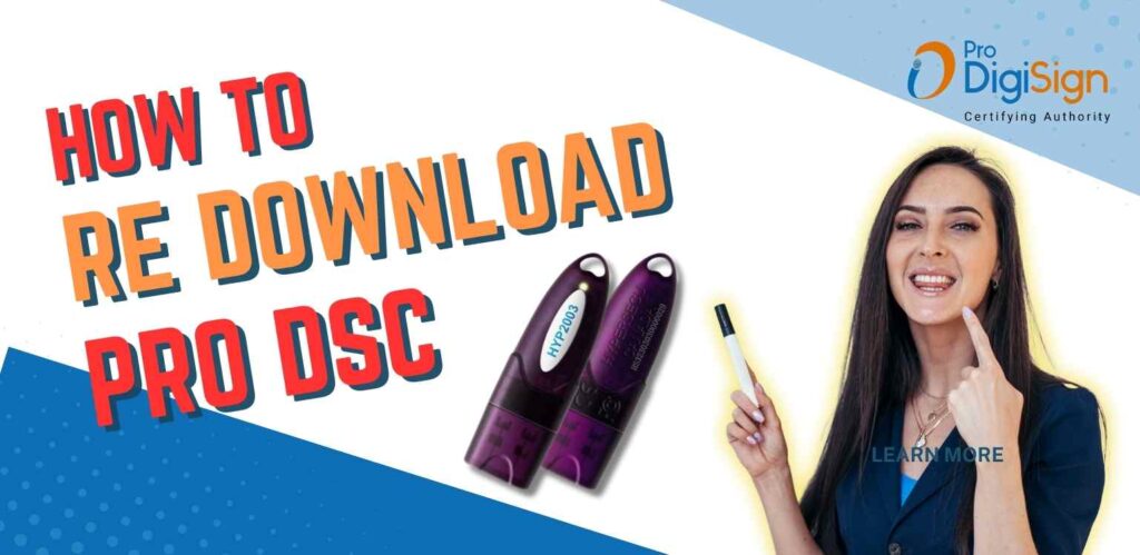 How to Re Download ProDigiSign DSC