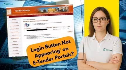 Login Button Not Appearing In E Tender
