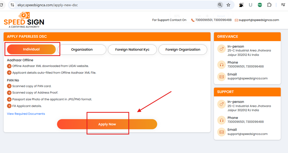 How to Apply for an Aadhaar Based DSC in SpeedSign CA