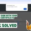 Please Sign With Your Own Certificate
