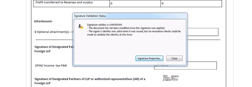 Signature Validity is UNKNOWN