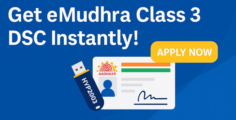 eMudhra Class 3 DSC Apply