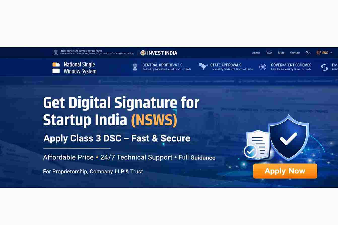 Get Digital Signature Certificate for Startup India