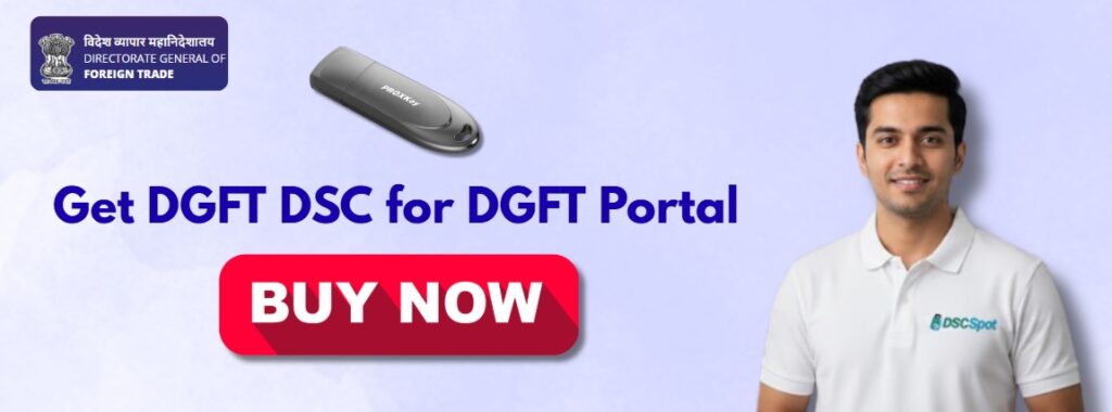 Get DSC for DGFT Portal