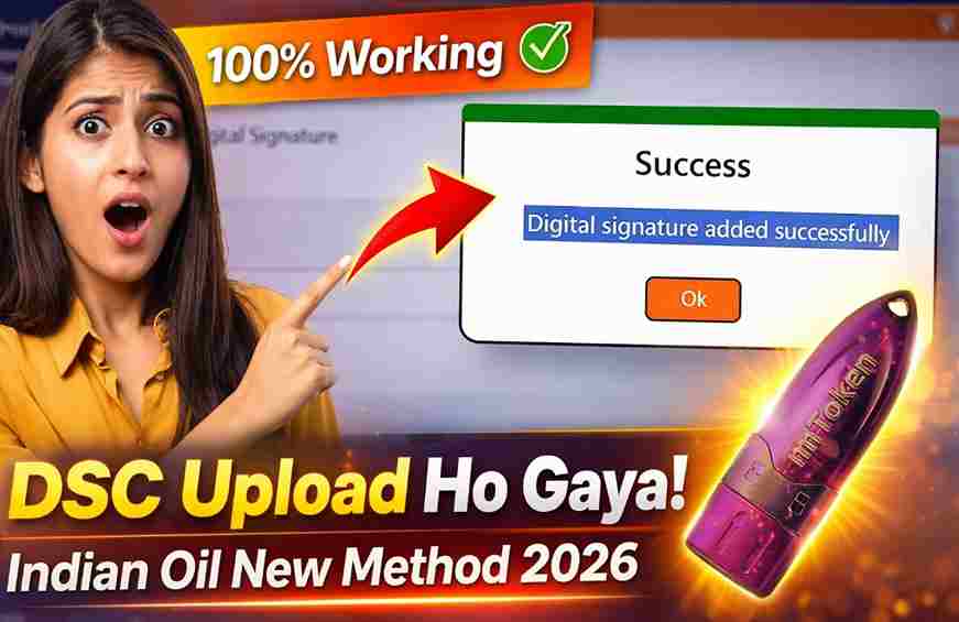 DSC Upload on Indian Oil Portal