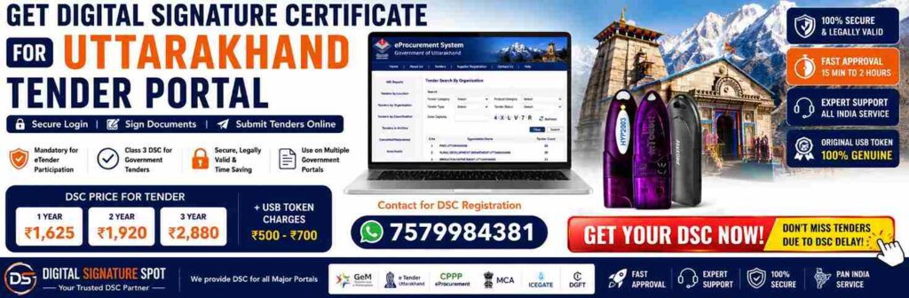 Get Class 3 Digital Signature Certificate for Uttarakhand Tender Portal — Complete Guide