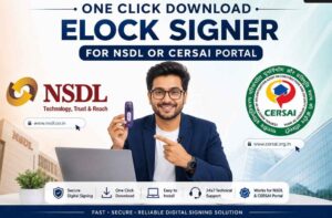 One Click Download ELock Signer for NSDL or CERSAI Portal (Latest Version)