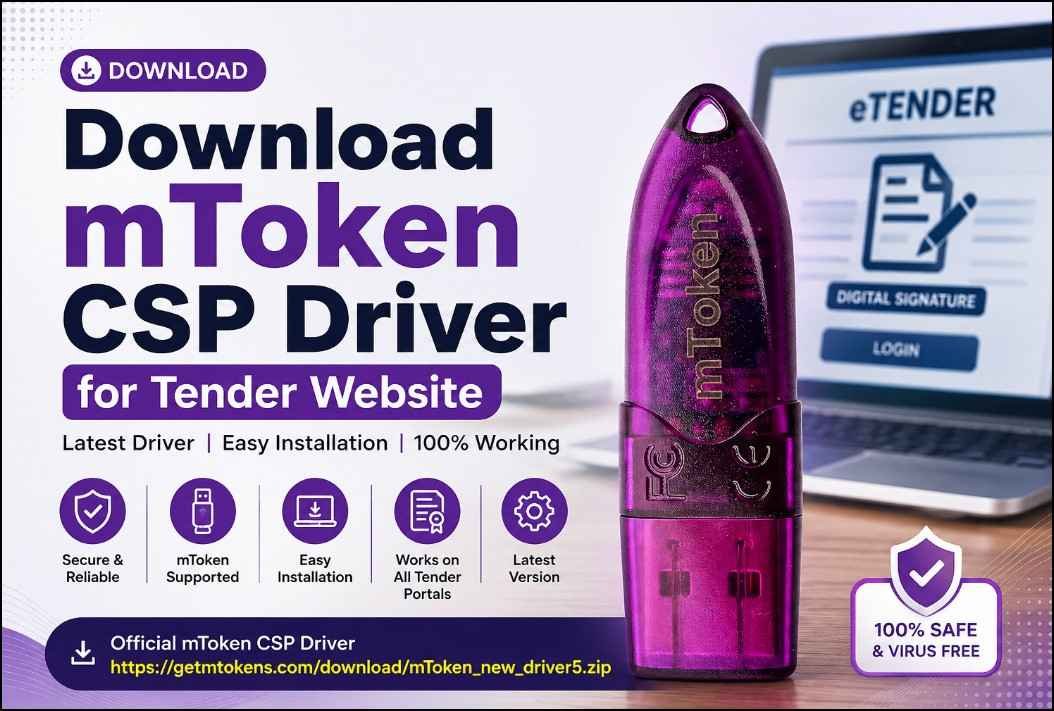 Download mToken CSP Driver for Tender Website