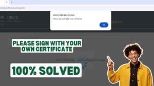 Please Sign With Your Own Certificate
