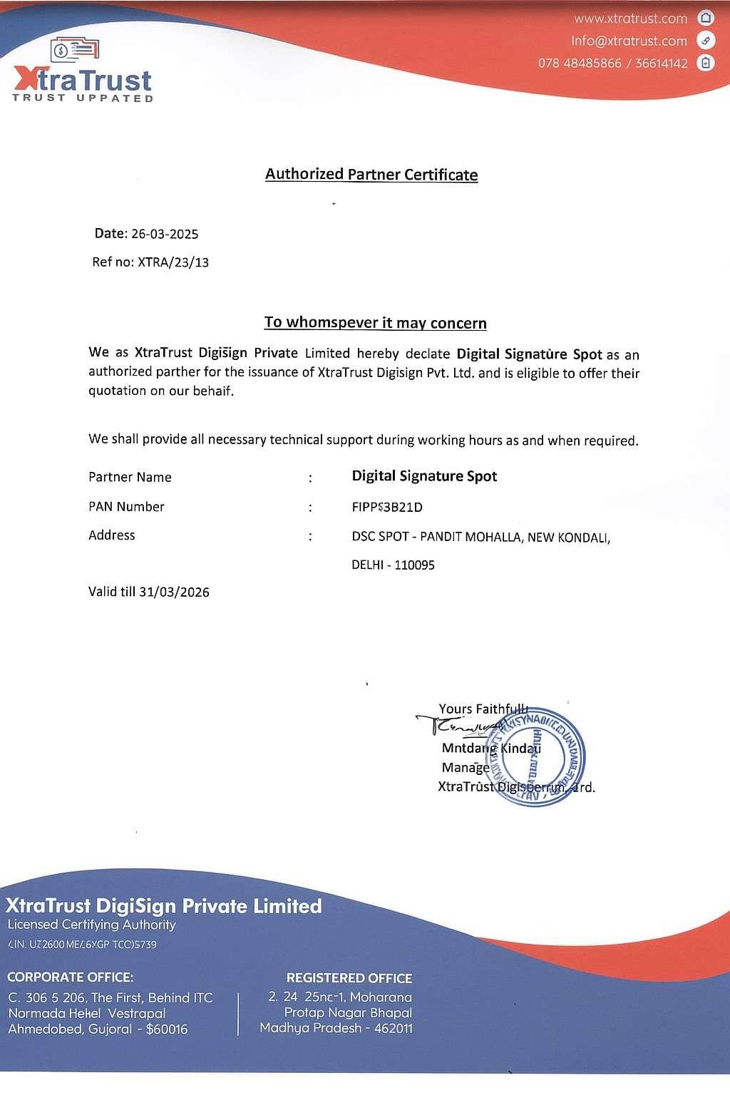 xtratrust partner login