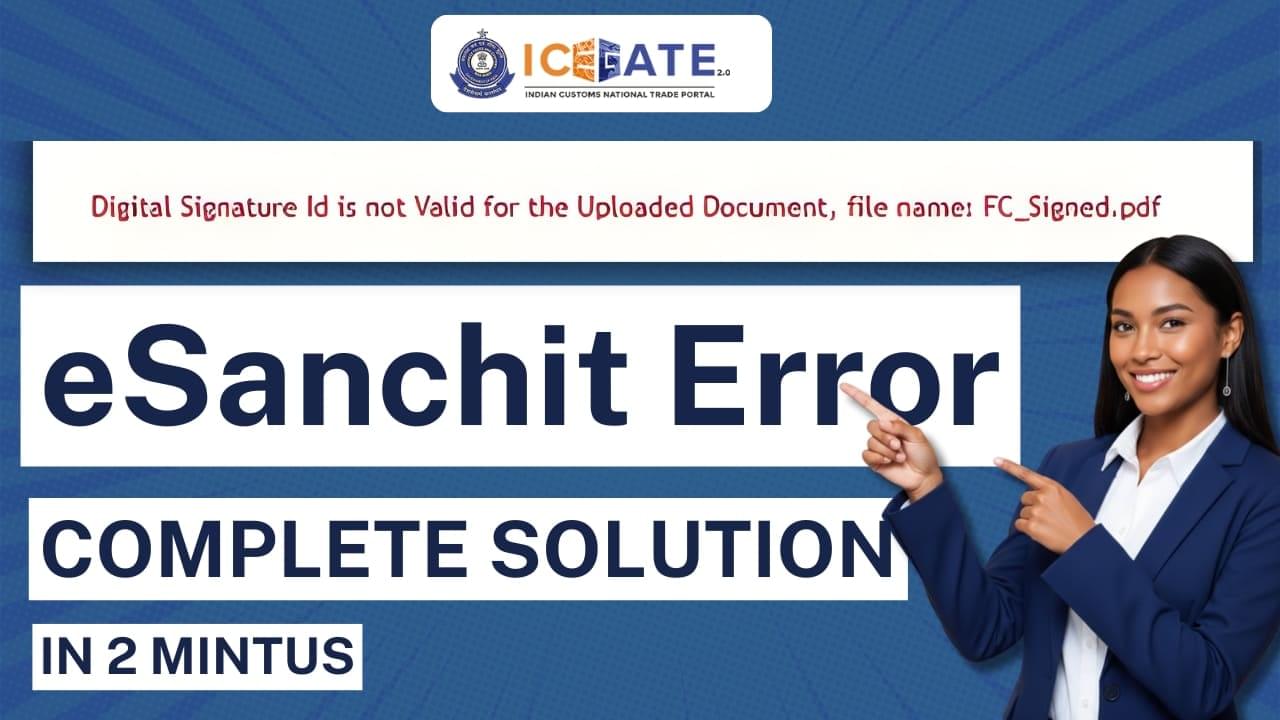 Digital Signature ID is not valid for the uploaded document
