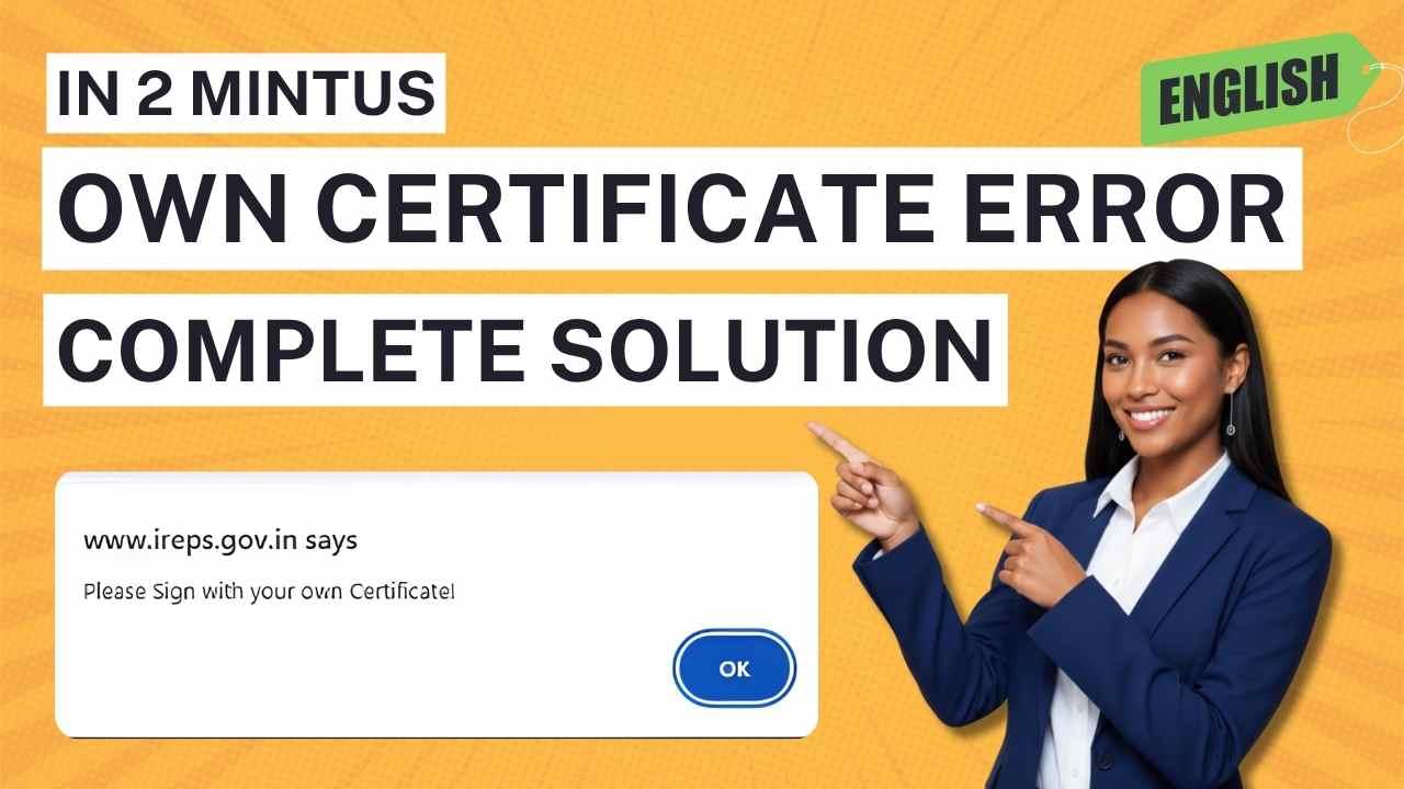 Please Select your OWN Certificate!