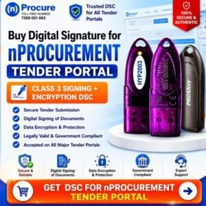 Digital Signature for nProcurement Tender Portal
