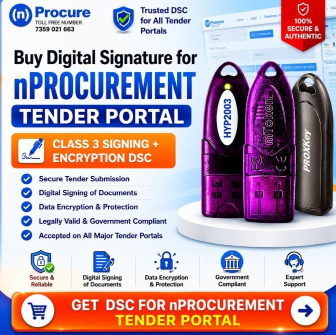 Digital Signature for nProcurement Tender Portal