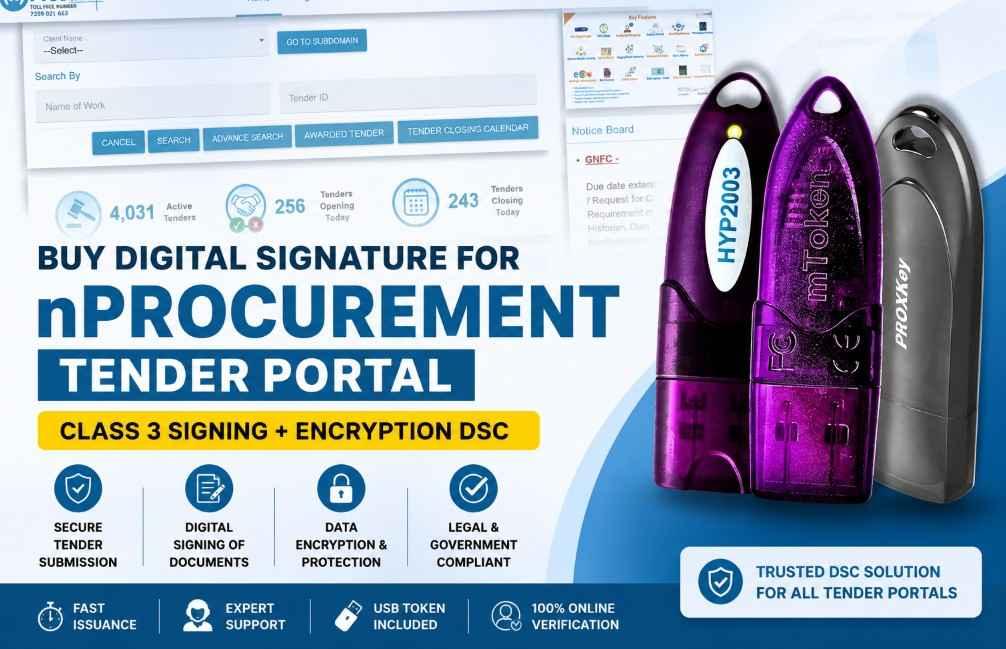Digital Signature for nProcurement Tender Portal